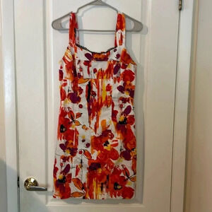 Women’s fiesta multi colored mini dress size 13 EUC